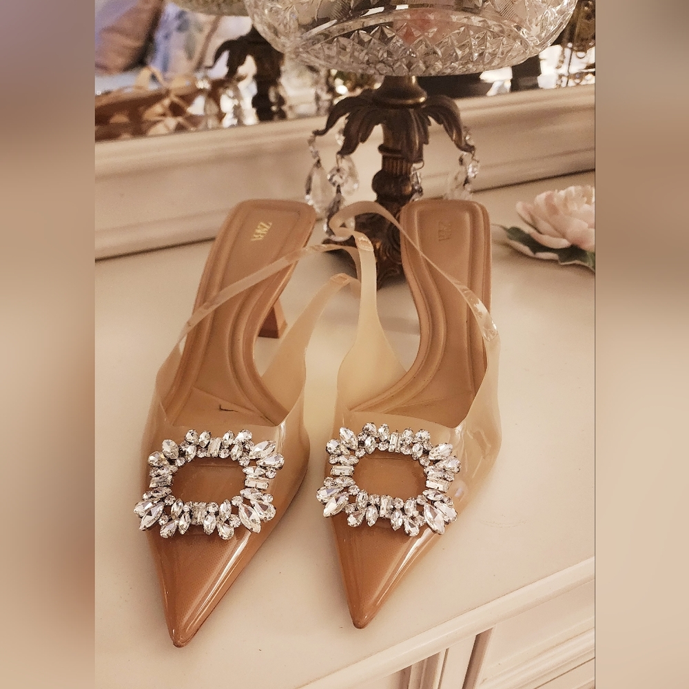 Zara Jeweled Heels
